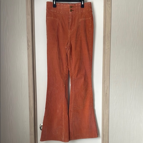 We The Free Rust/Orange Flare Corduroy Pants - Picture 5 of 12